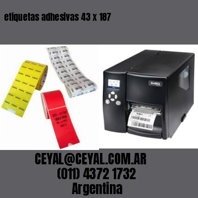 etiquetas adhesivas 43 x 187