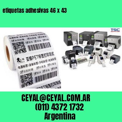 etiquetas adhesivas 46 x 43