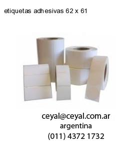 etiquetas adhesivas 62 x 61
