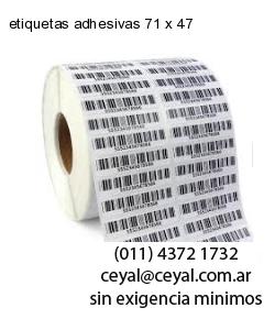 etiquetas adhesivas 71 x 47