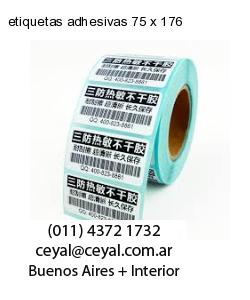 etiquetas adhesivas 75 x 176