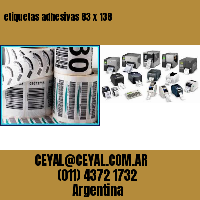 etiquetas adhesivas 83 x 138