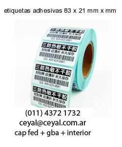 etiquetas adhesivas 83 x 21 mm x mm