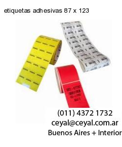 etiquetas adhesivas 87 x 123