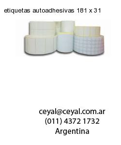 etiquetas autoadhesivas 181 x 31