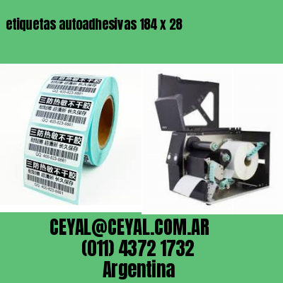 etiquetas autoadhesivas 184 x 28