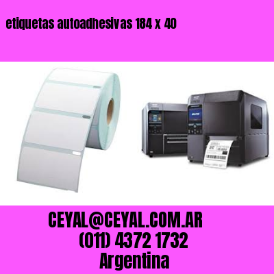 etiquetas autoadhesivas 184 x 40
