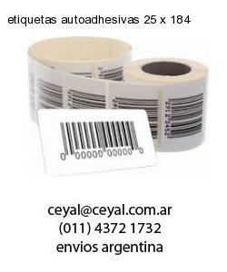 etiquetas autoadhesivas 25 x 184