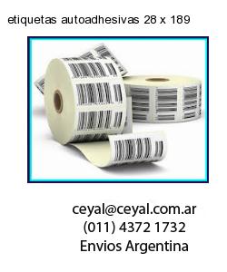 etiquetas autoadhesivas 28 x 189