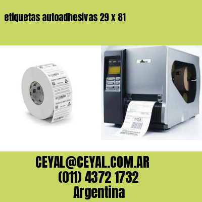 etiquetas autoadhesivas 29 x 81