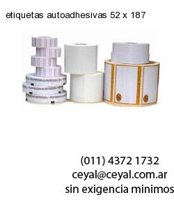 etiquetas autoadhesivas 52 x 187