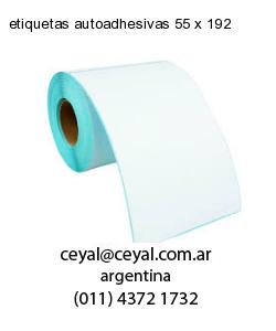 etiquetas autoadhesivas 55 x 192