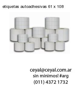 etiquetas autoadhesivas 61 x 108