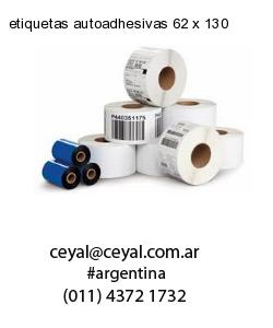 etiquetas autoadhesivas 62 x 130