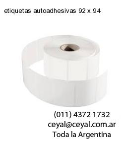 etiquetas autoadhesivas 92 x 94