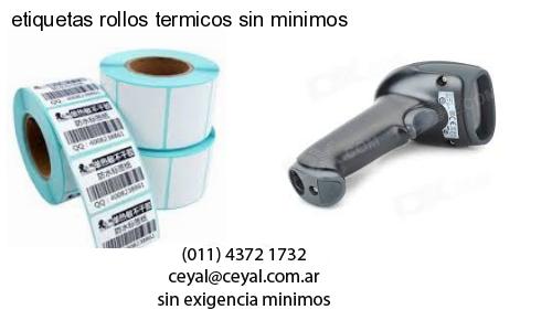 etiquetas rollos termicos sin minimos