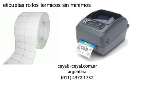 etiquetas rollos termicos sin minimos