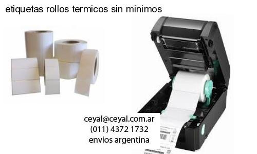 etiquetas rollos termicos sin minimos