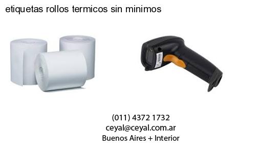 etiquetas rollos termicos sin minimos