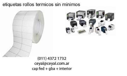 etiquetas rollos termicos sin minimos