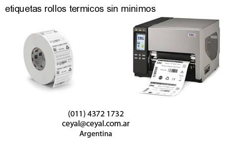 etiquetas rollos termicos sin minimos