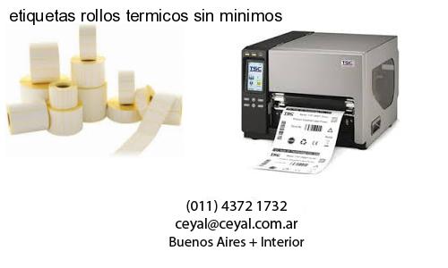 etiquetas rollos termicos sin minimos