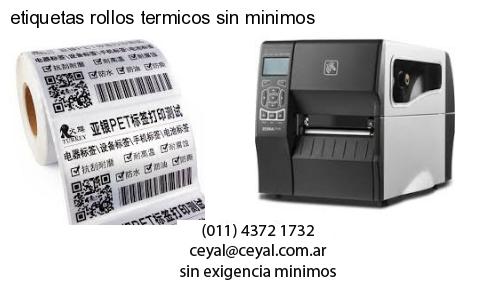 etiquetas rollos termicos sin minimos