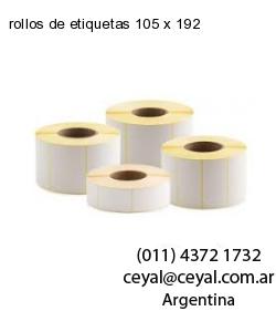 rollos de etiquetas 105 x 192