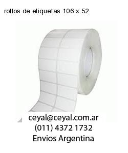 rollos de etiquetas 106 x 52