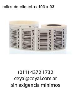 rollos de etiquetas 109 x 93