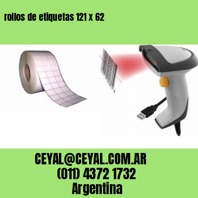 rollos de etiquetas 121 x 62