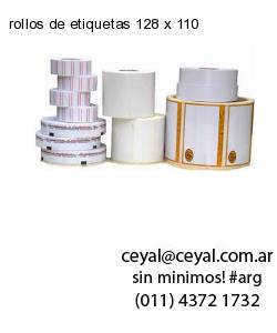 rollos de etiquetas 128 x 110