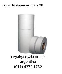 rollos de etiquetas 132 x 28