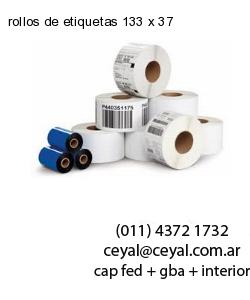rollos de etiquetas 133 x 37