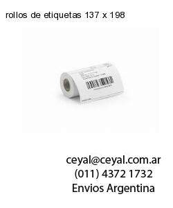 rollos de etiquetas 137 x 198