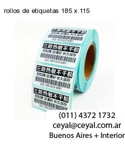rollos de etiquetas 185 x 115