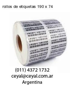 rollos de etiquetas 190 x 74