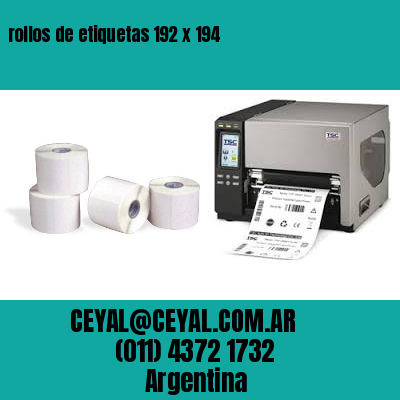 rollos de etiquetas 192 x 194