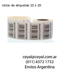 rollos de etiquetas 22 x 29