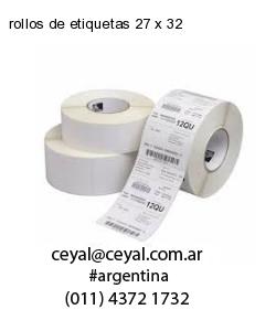 rollos de etiquetas 27 x 32