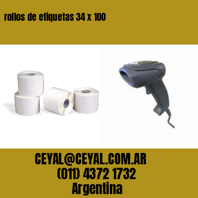 rollos de etiquetas 34 x 100