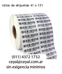 rollos de etiquetas 41 x 131