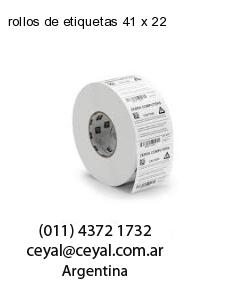 rollos de etiquetas 41 x 22