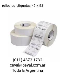 rollos de etiquetas 42 x 83