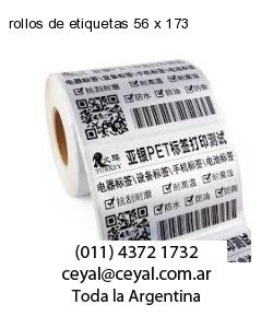 rollos de etiquetas 56 x 173