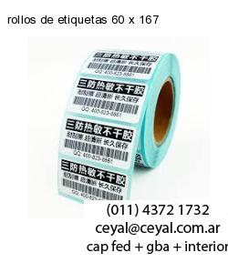 rollos de etiquetas 60 x 167