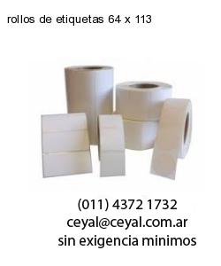 rollos de etiquetas 64 x 113