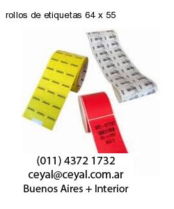 rollos de etiquetas 64 x 55