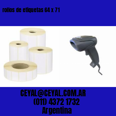 rollos de etiquetas 64 x 71