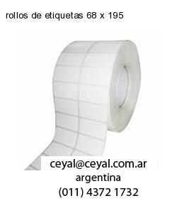 rollos de etiquetas 68 x 195